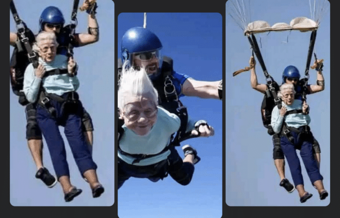 A week after skydiving to break the Guinness World Record, a 104-year-old woman passes away.