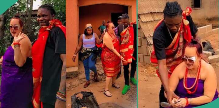 Reactions As Young Man Ties The Knot With His Obroni Lover, Video Surfaces