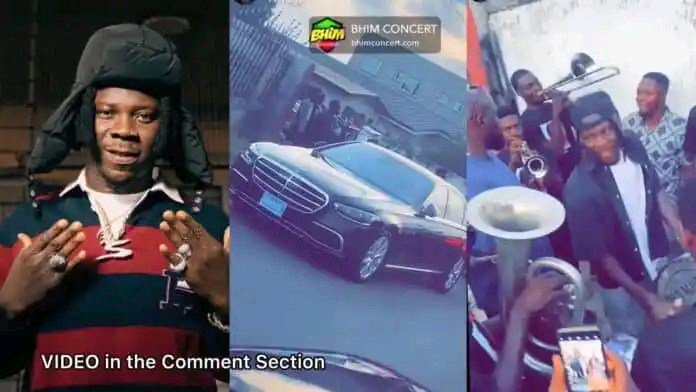 Money Dey Talk!! Dancehall King, Stonebwoy Show Off His Newly Acquired Mercedes Benz